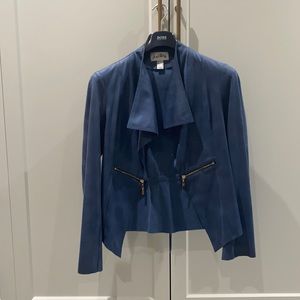 Blue authentic leather jacket